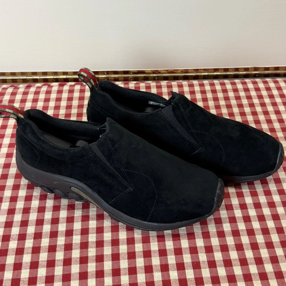 Merrell Jungle Moc Black Suede Slip On Comfort Walking Shoes Mens 11.5